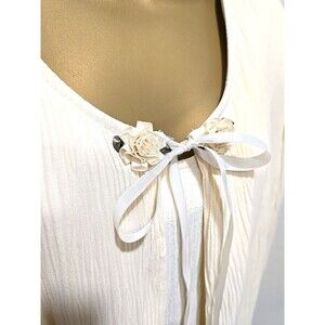 Vtg Avenue K Cottage Fairy Cream Delicate Midi 3 Piece Jacket Dress Womens Sz 16